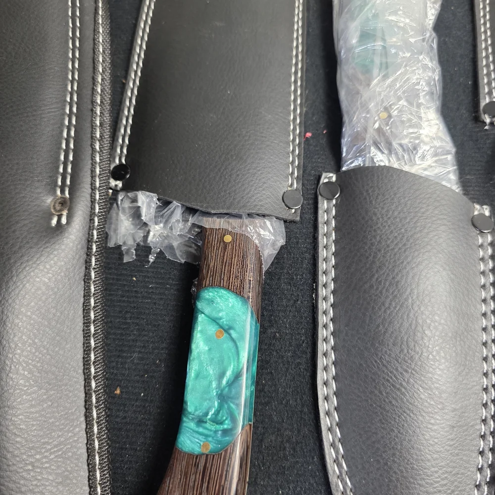 Rust Free Handcrafted J2 Steel Chef Knife Set Wit
Five-piece knife set. Turquois - Picture 4 of 14